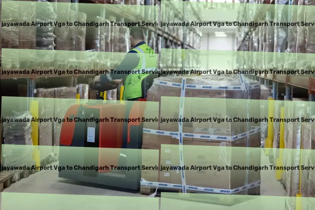 Vijayawada Airport Vga to Chandigarh Transport Cross-country cargo transport