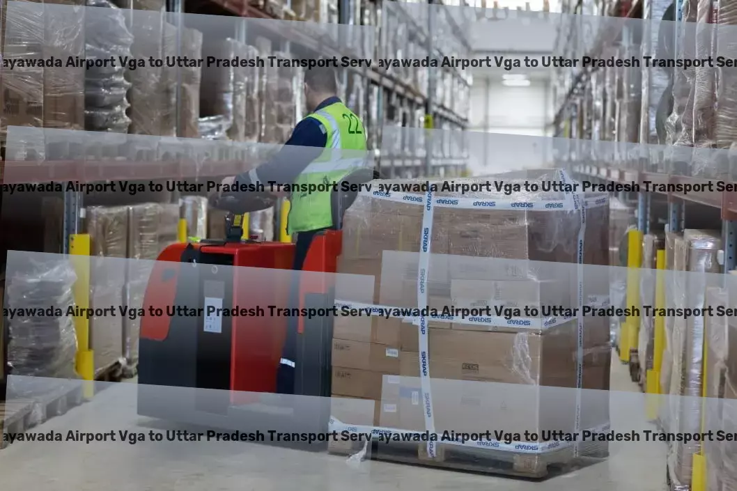 Vijayawada Airport Vga to Uttar Pradesh Transport Making remote work efficient and ergonomic! - Full truckload movers